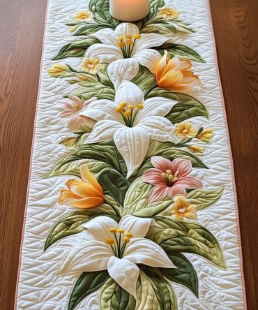 Blossom Charm Quilted Table Runner