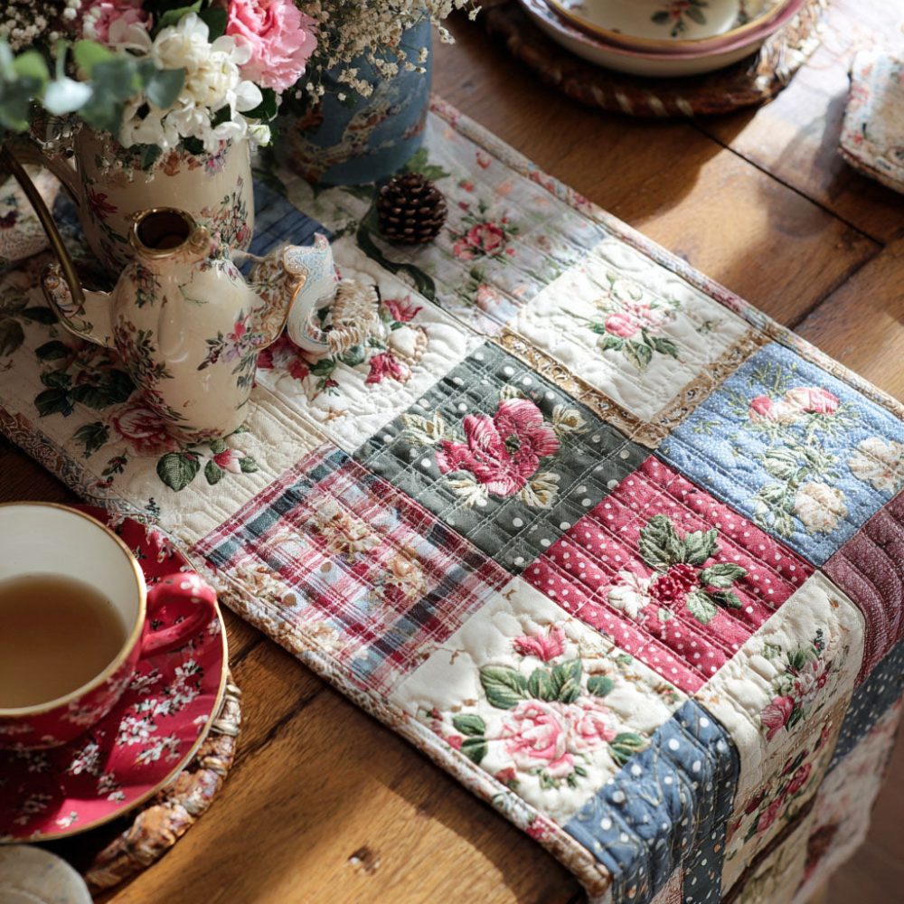 Blossom Cottage Quilted Table Runner