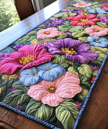 Blossom Dreams Quilted Table Runner