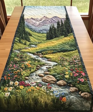 Blossom Flow Quilted Table Runner