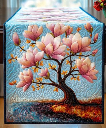 Blossom Harmony Quilted Table Runner