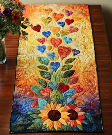 Blossom Joy Quilted Table Runner
