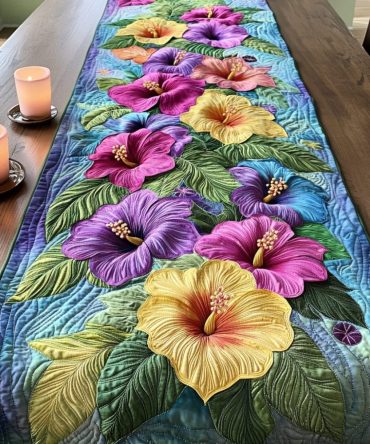 Blossom Magic Quilted Table Runner
