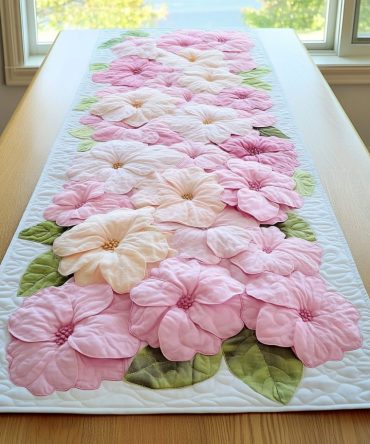 Blossom Shine Quilted Table Runner