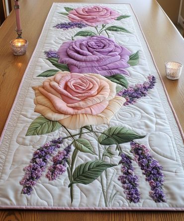 Blossom Shine Quilted Table Runner