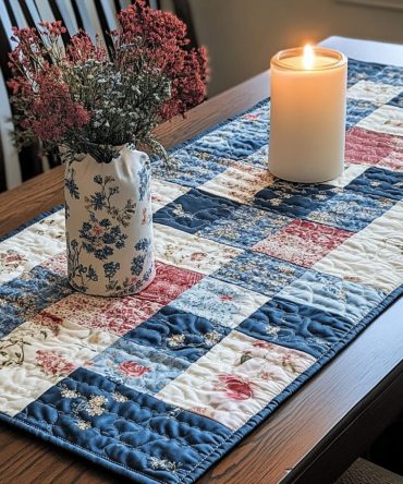 Blossom Stitch Quilted Table Runner