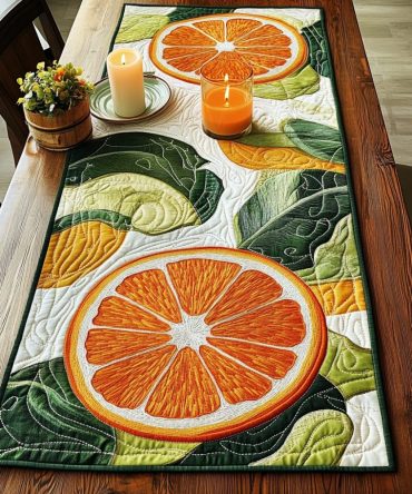 Blossom Trail Quilted Table Runner