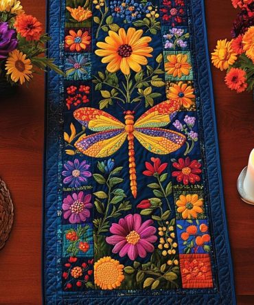 Blossom Wings Quilted Table Runner