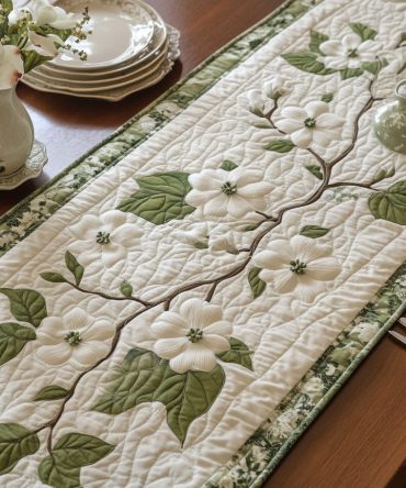 Blossoming Peace Quilted Table Runner