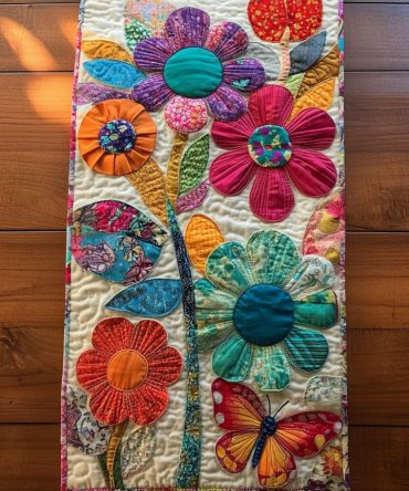 Blossoms Dream Quilted Table Runner