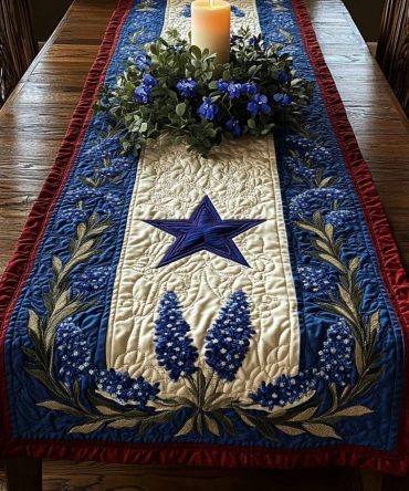 Blue Legacy Quilted Table Runner