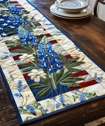 Bluebonnet Dreams Quilted Table Runner