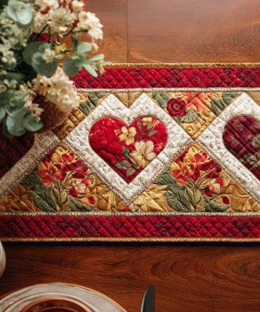 Blush Garden Quilted Table Runner