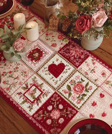 Cottage Heart Quilted Table Runner