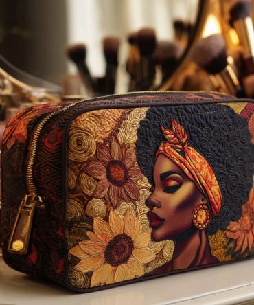 Bold Bloom Quilted Makeup Bag