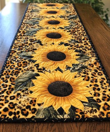 Bold Blossoms Quilted Table Runner