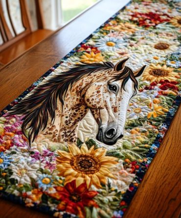 Bold Hooves Quilted Table Runner