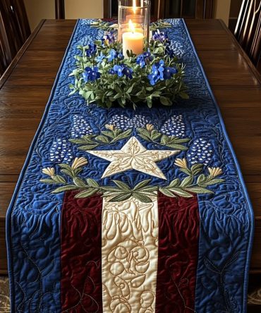 Bold Stars Quilted Table Runner