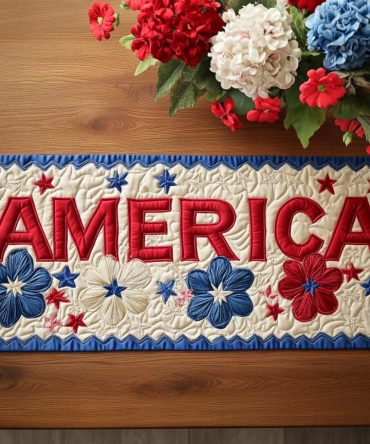 Boldly America Quilted Table Runner