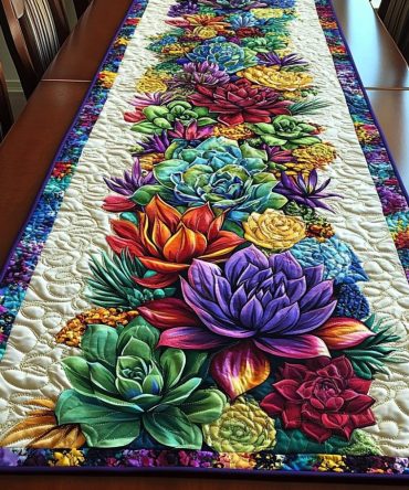Botanical Bliss Quilted Table Runner
