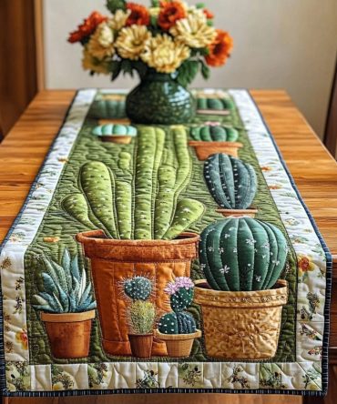 Botanical Delight Quilted Table Runner