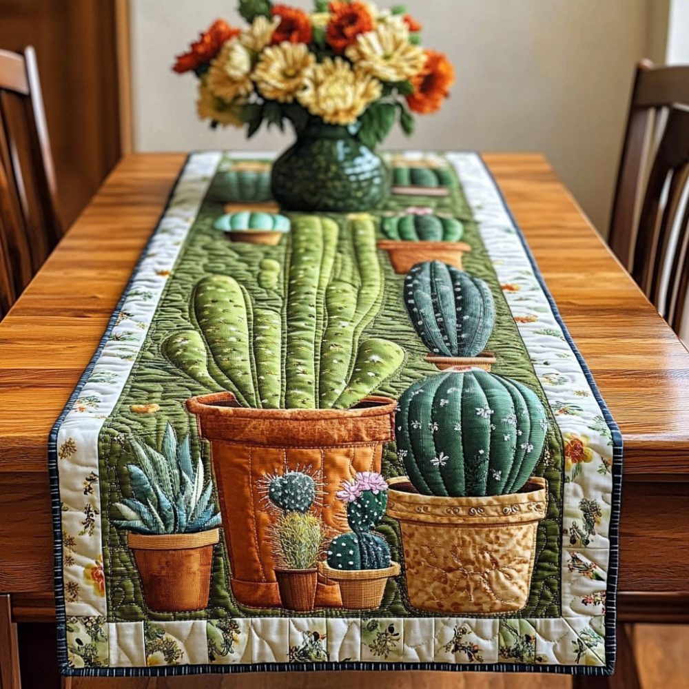 Botanical Delight Quilted Table Runner