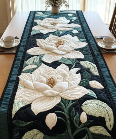 Botanical Grace Quilted Table Runner