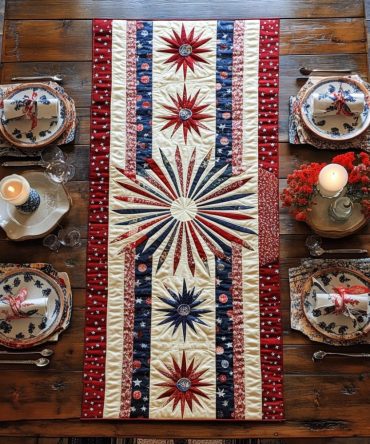 Bow Glory Quilted Table Runner