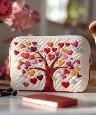 Branch Of Eternity Quilted Makeup Bag