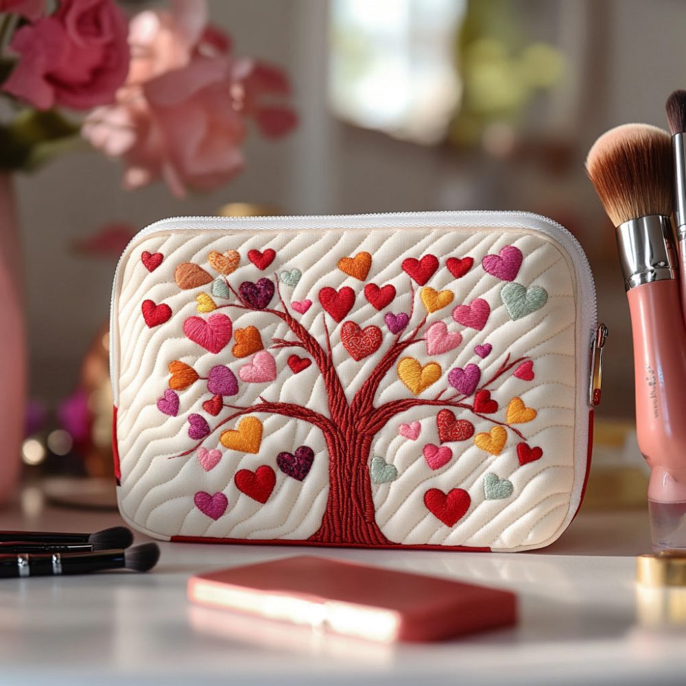 Branch Of Eternity Quilted Makeup Bag