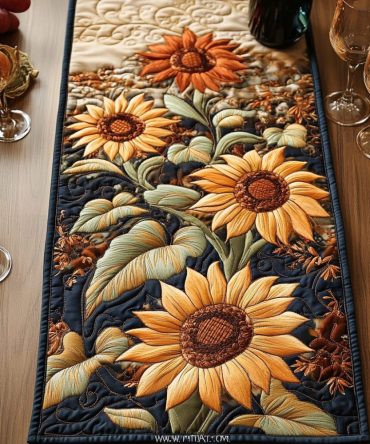 Bright Blossom Quilted Table Runner