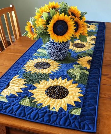 Bright Harvest Quilted Table Runner