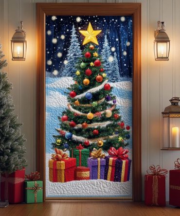 Bright Star Quilted Door Cover