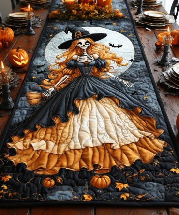 Broomstick Bliss Quilted Table Runner