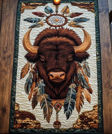 Buffalo Brave Quilted Table Runner