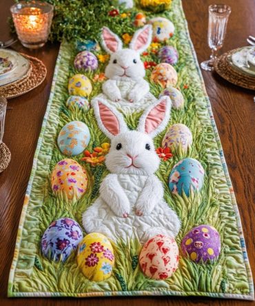 Bunny Bliss Quilted Table Runner