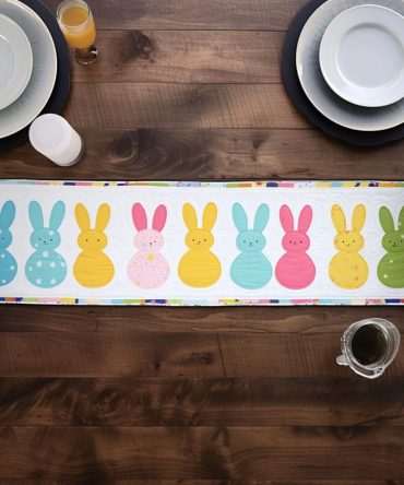 Bunny Hop Wonderland Quilted Table Runner