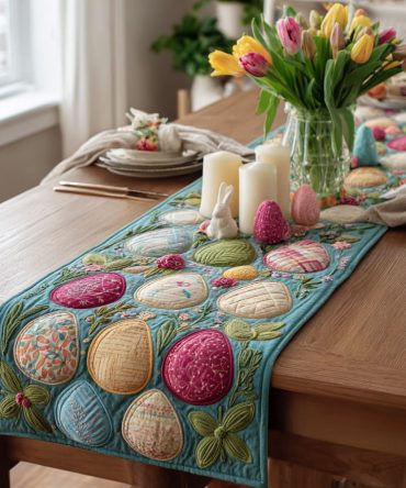 Bunny Meadow Quilted Table Runner