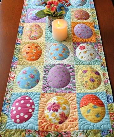 Bunny Path Quilted Table Runner
