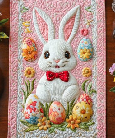 Bunny Pink Haven Quilted Table Runner