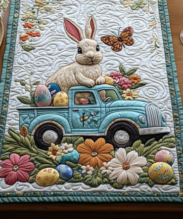 Bunny Trail Quilted Table Runner