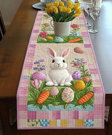 Bunny Trail Quilted Table Runner