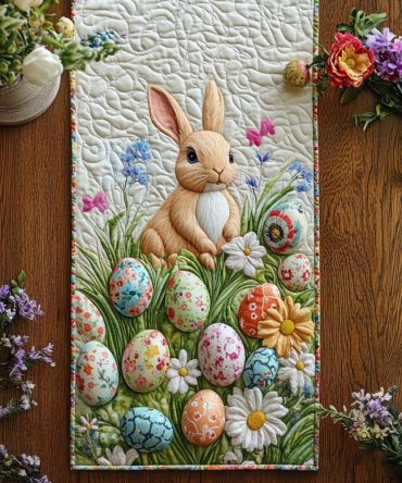 Bunny Trails Quilted Table Runner