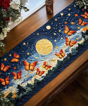 Butterfly Bliss Quilted Table Runner