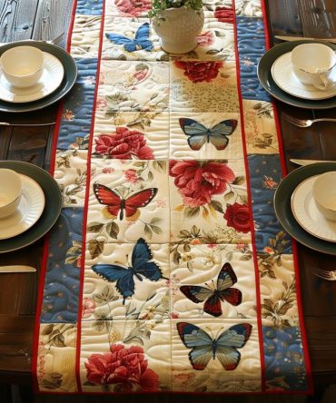 Butterfly Bliss Quilted Table Runner