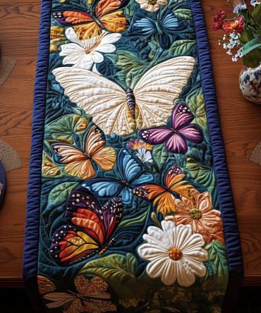 Butterfly Bliss Quilted Table Runner