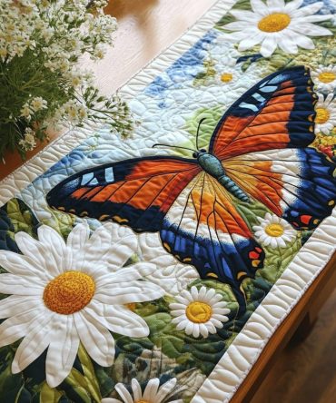 Butterfly Haven Quilted Table Runner