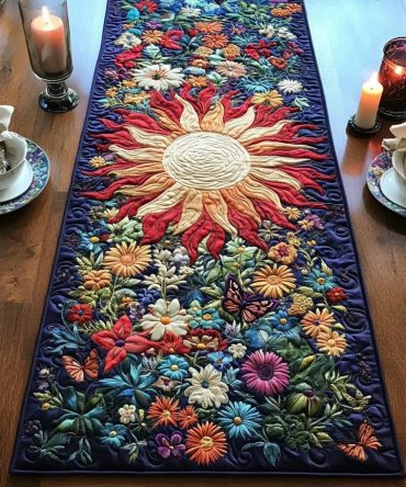 Butterfly Meadow Quilted Table Runner