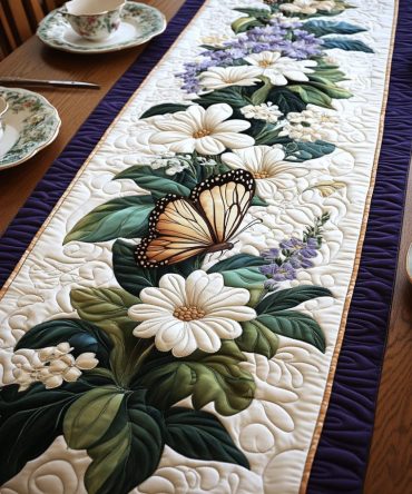 Butterfly Whimsy Quilted Table Runner