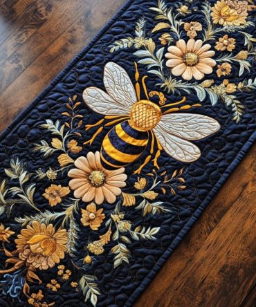 Buzzing Charm Quilted Table Runner